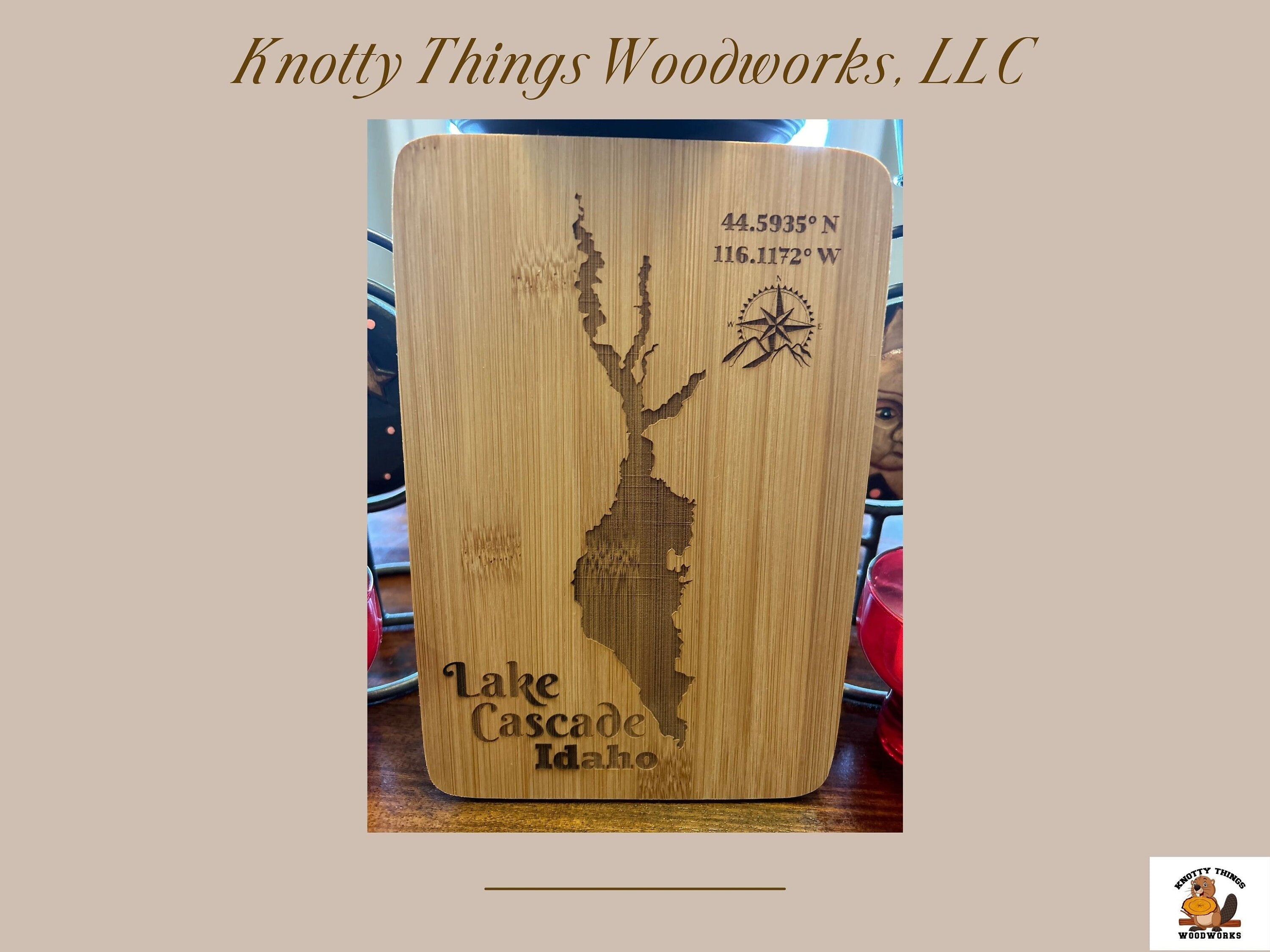 Wholesale Bamboo Lake Cascade Idaho Cutting Board Knotty Things
