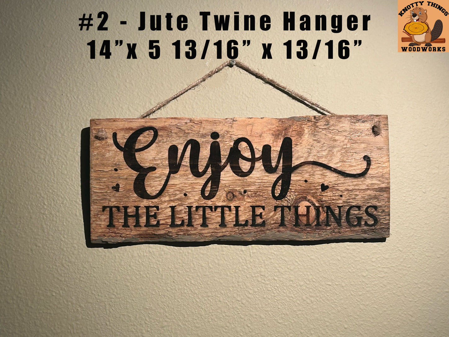 Enjoy The Little Things Barn Wood Rustic Home Decor Sign