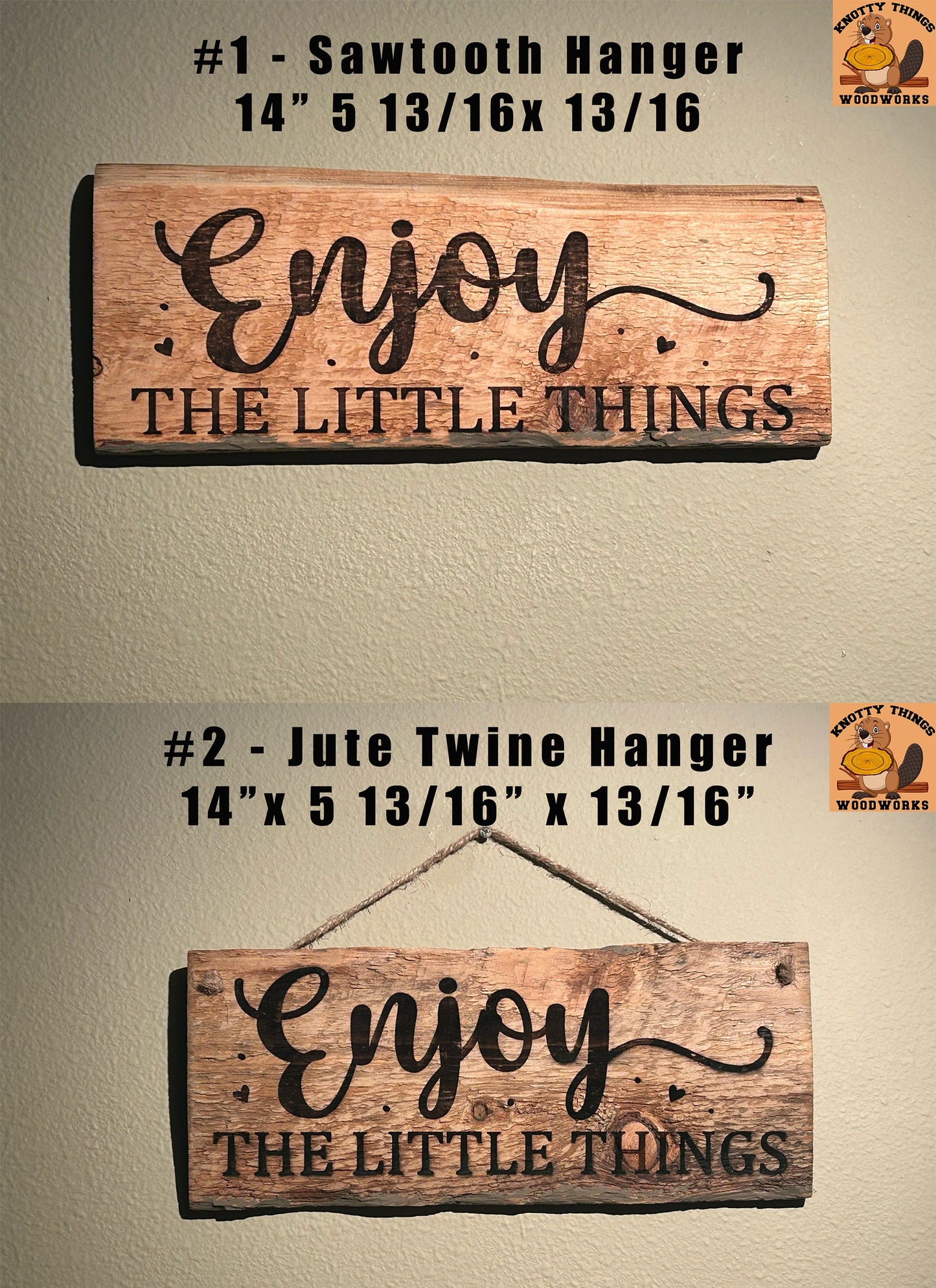 Enjoy The Little Things Barn Wood Rustic Home Decor Sign