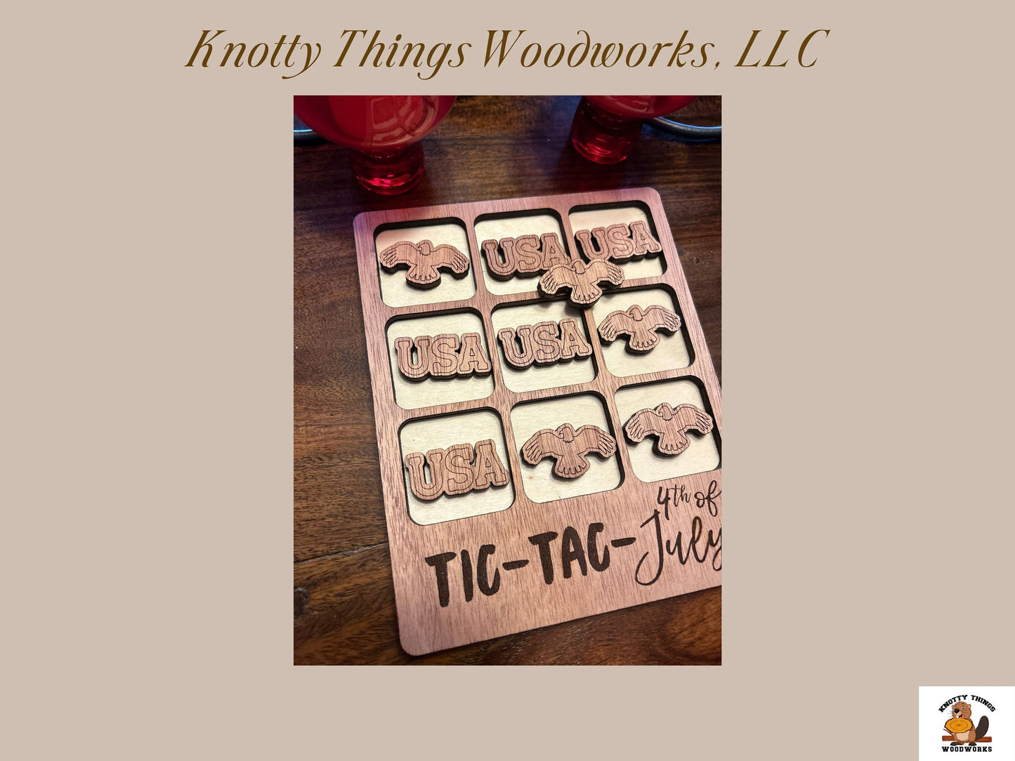 Tic Tac Toe Board Game - 4th of July Edition