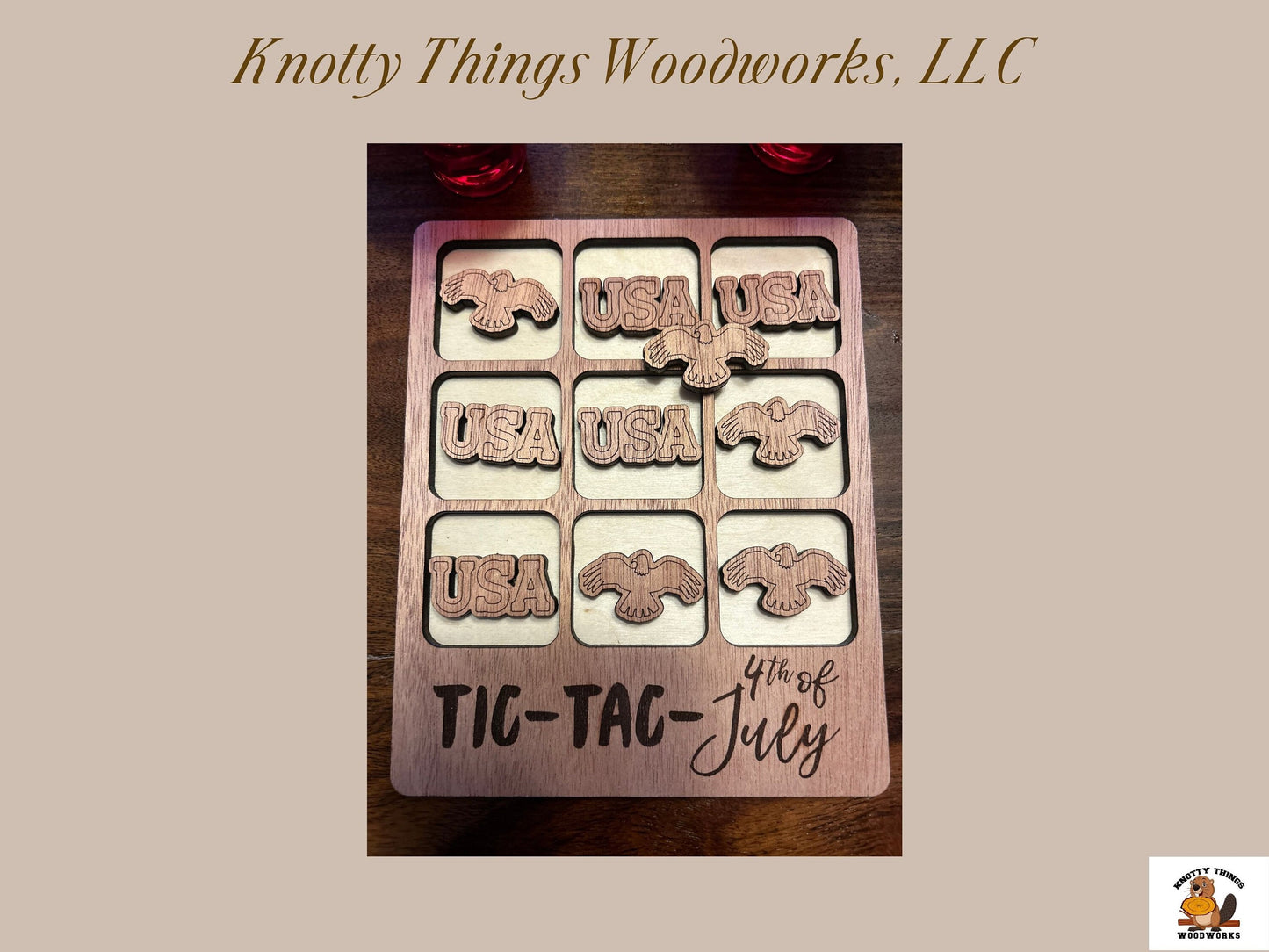 Tic Tac Toe Board Game - 4th of July Edition