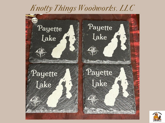 Wholesale Payette Lake Idaho Slate Coaster - Set of 4