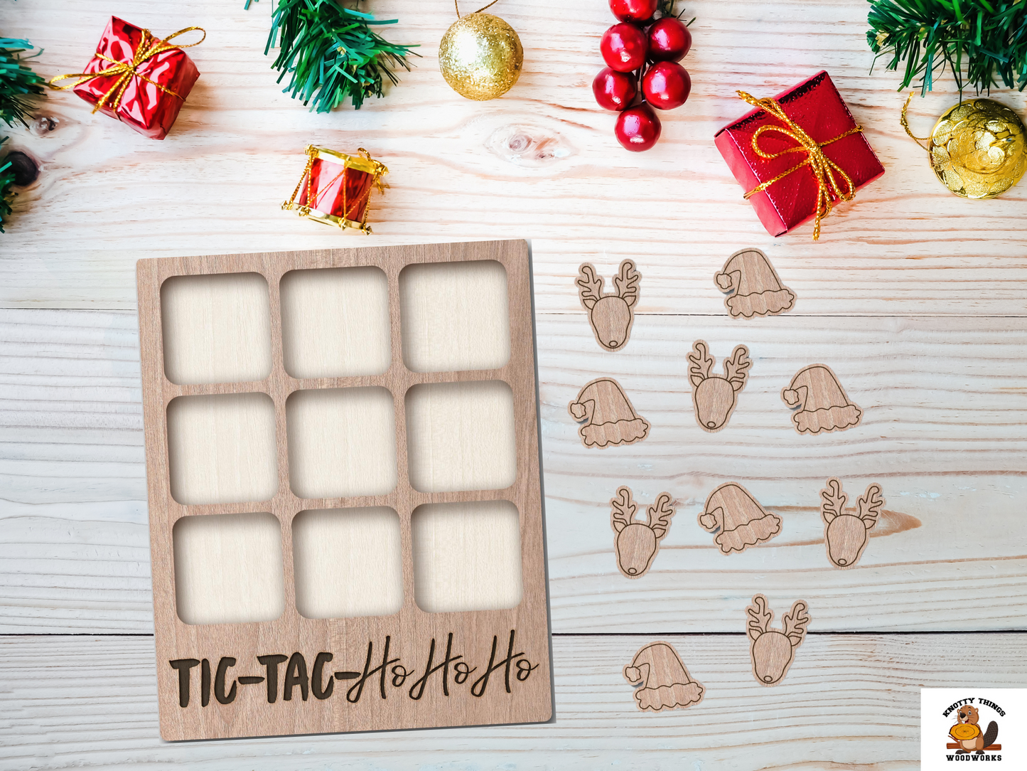 Tic Tac Toe Board Game - Christmas Edition