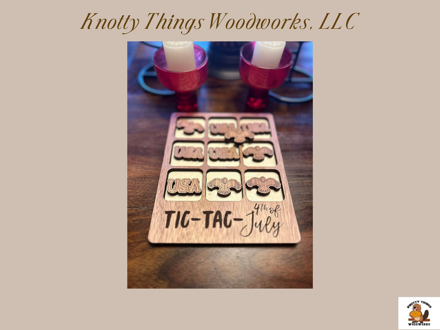 Wholesale Tic Tac Toe Board Game - 4th of July Edition