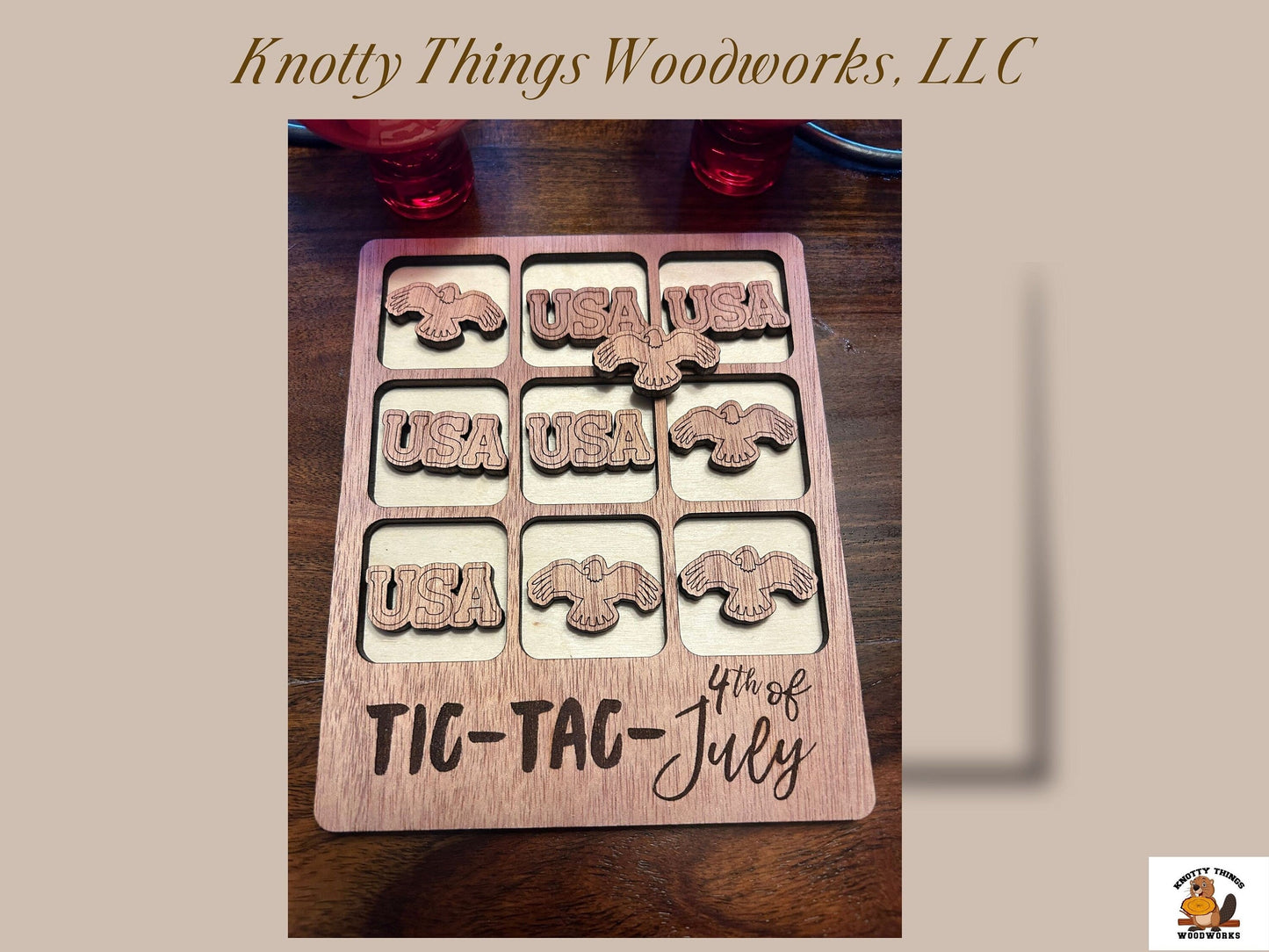 Wholesale Tic Tac Toe Board Game - 4th of July Edition