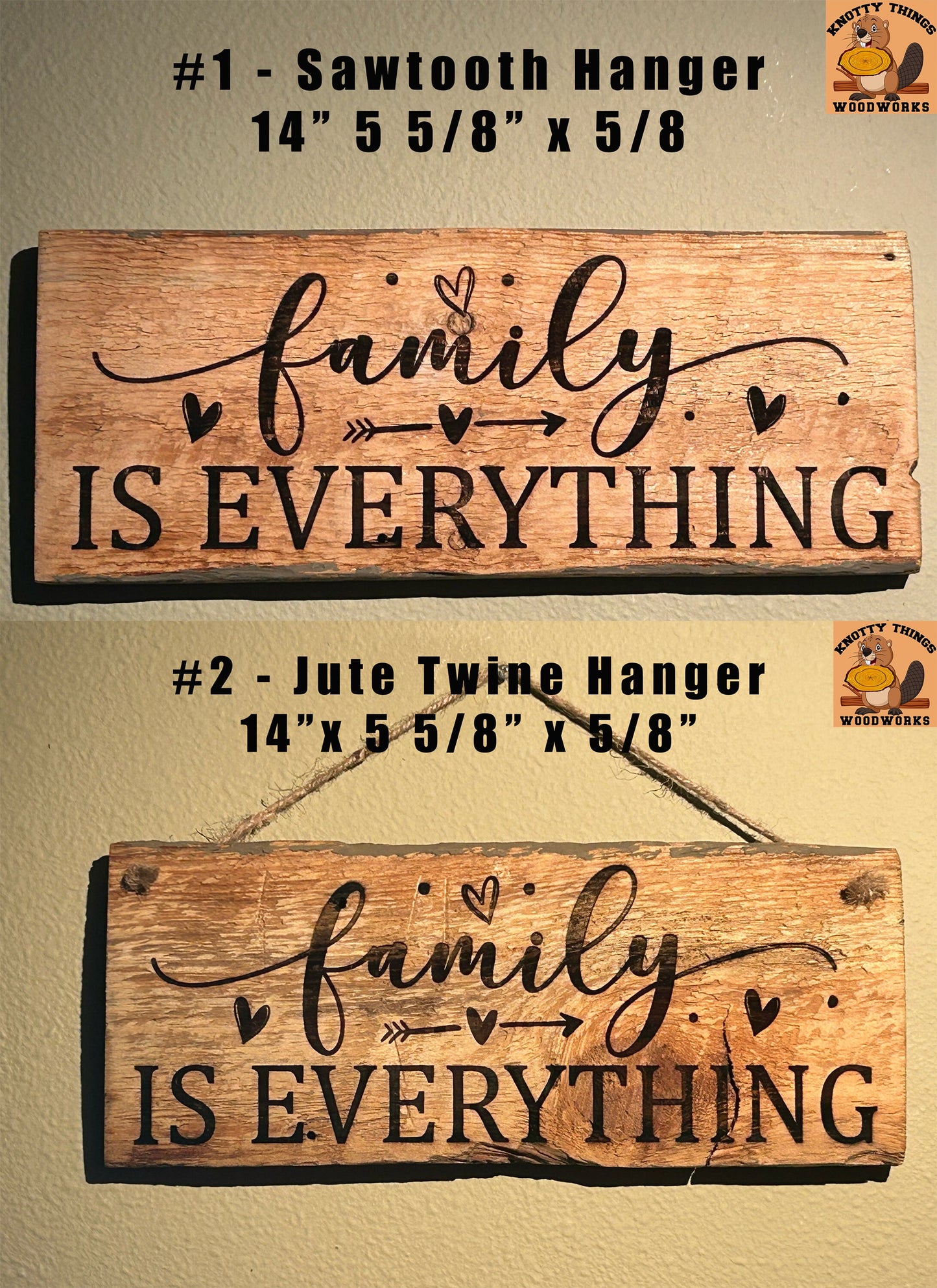 Family is Everything Barn Wood Rustic Home Decor Sign