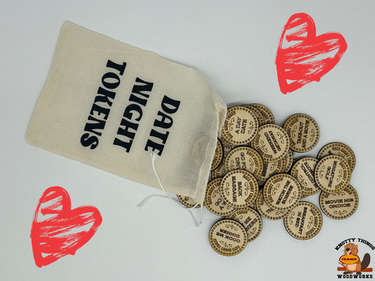 Date Night Tokens, Valentines Tokens, Anniversary Tokens, Date Night Ideas, Couples Tokens