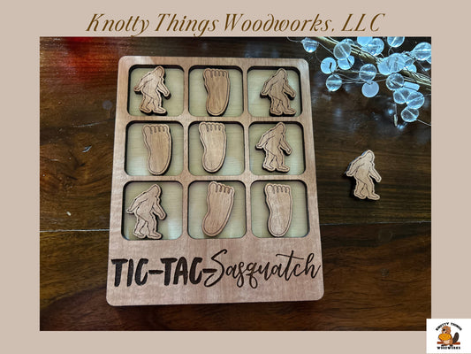 Tic Tac Toe Board Game - Sasquatch Edition